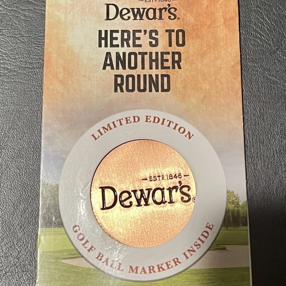 5x Dewar's Scotch Whisky Limited Edition Golf Ball Marker - Brand New!!